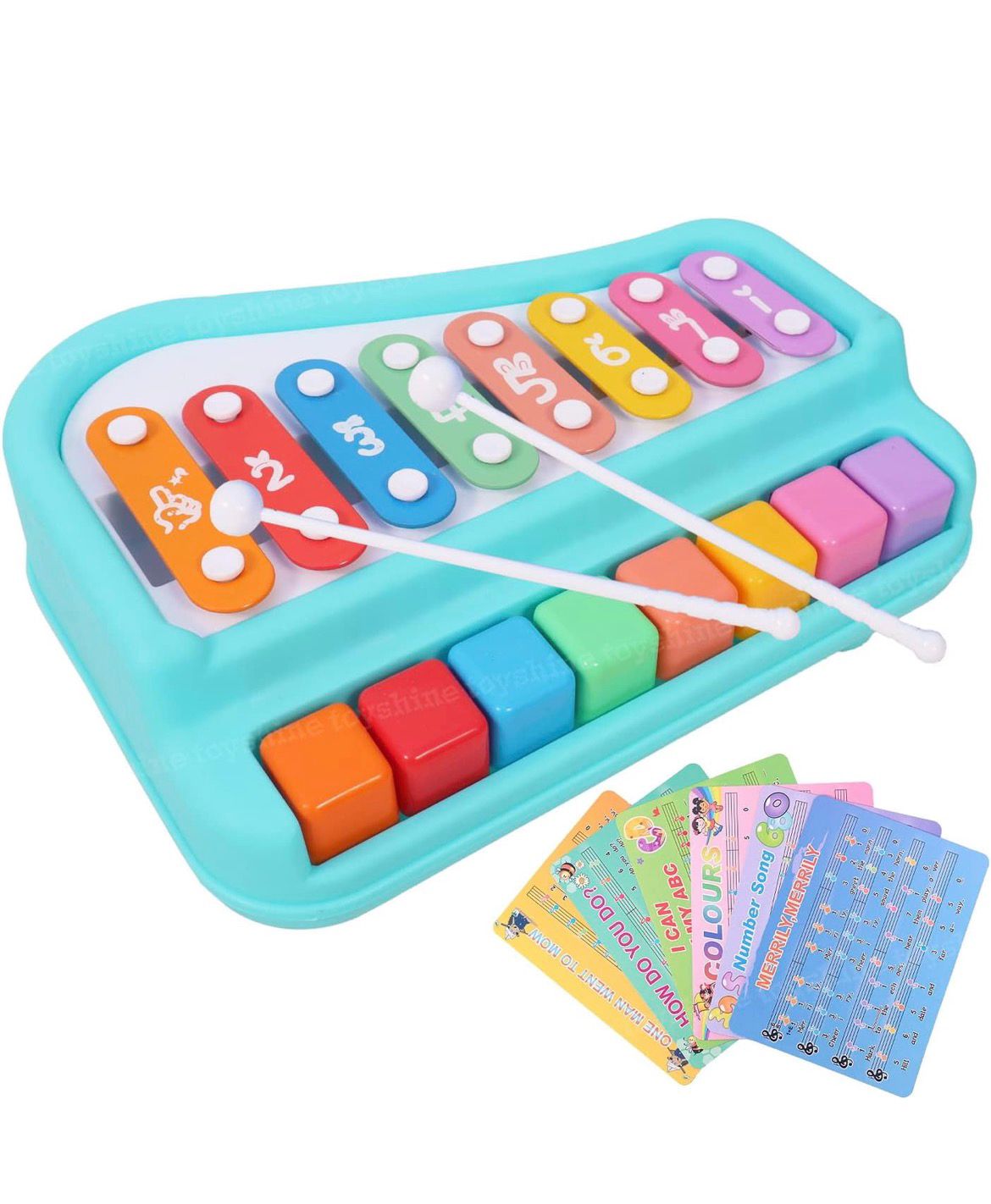2-in-1 Piano & Xylophone Musical Toy for Kids | Battery-Free Educational Music Instrument (Ages 2+ Years)