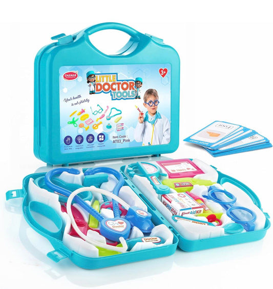 Kids Doctor Set with Stethoscope & Medical Tools | Educational Pretend Play Toy with Carry Case (Boys & Girls)