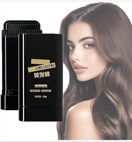 Instant Hair Color Touch-Up Stick | White & Grey Hair Cover in Seconds | Waterproof, Sweat-Proof (Black)