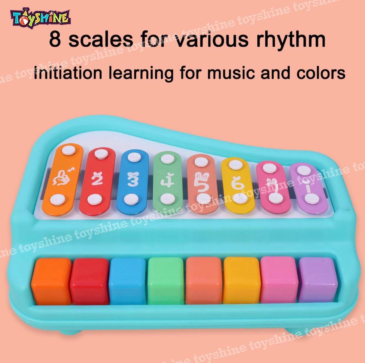 2-in-1 Piano & Xylophone Musical Toy for Kids | Battery-Free Educational Music Instrument (Ages 2+ Years)