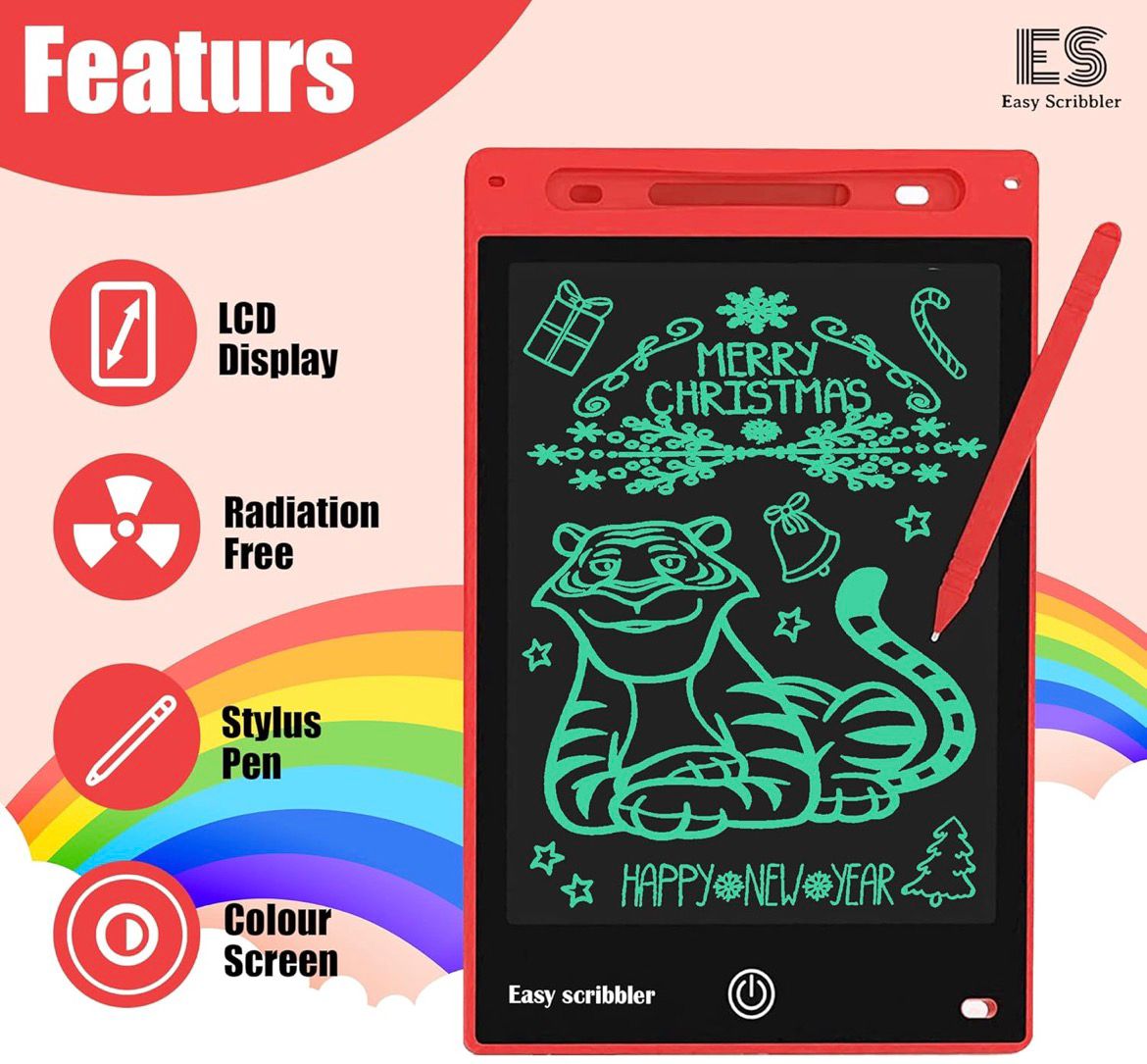 12 Inch LCD Writing Tablet for Kids | Reusable Magic Slate Doodle Board with Stylus | Paperless Drawing & Learning Pad