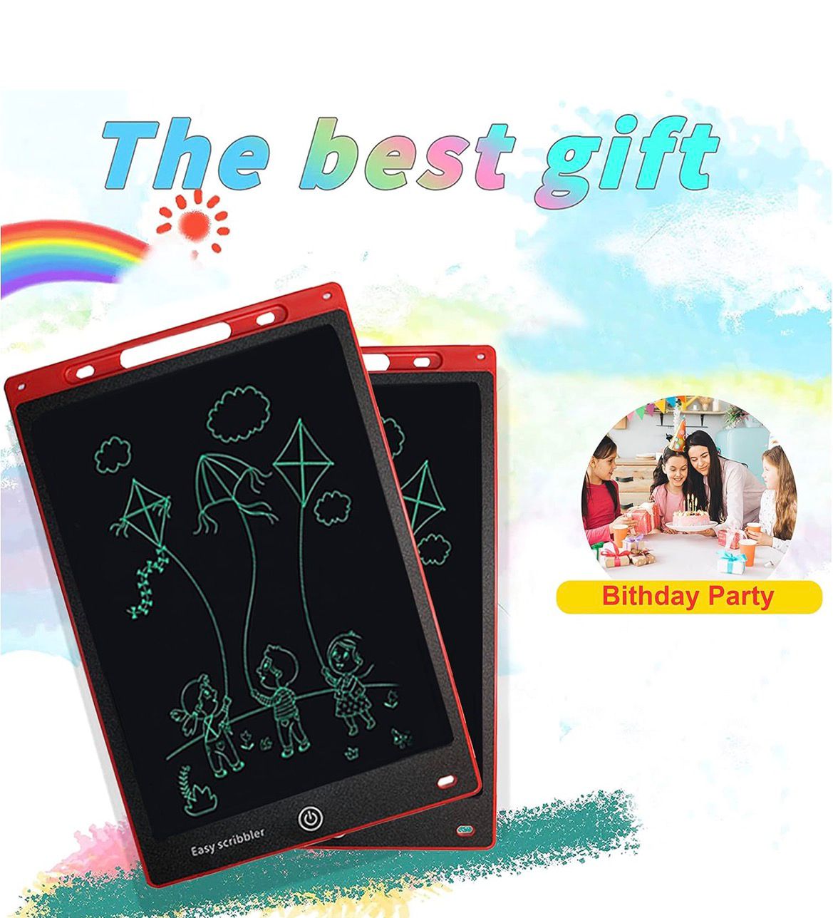 12 Inch LCD Writing Tablet for Kids | Reusable Magic Slate Doodle Board with Stylus | Paperless Drawing & Learning Pad