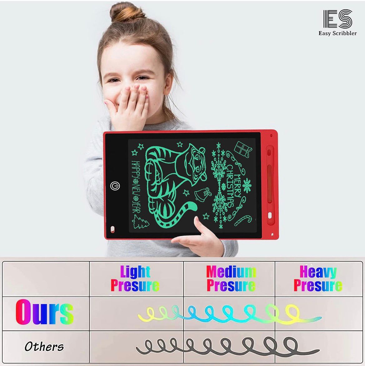 12 Inch LCD Writing Tablet for Kids | Reusable Magic Slate Doodle Board with Stylus | Paperless Drawing & Learning Pad