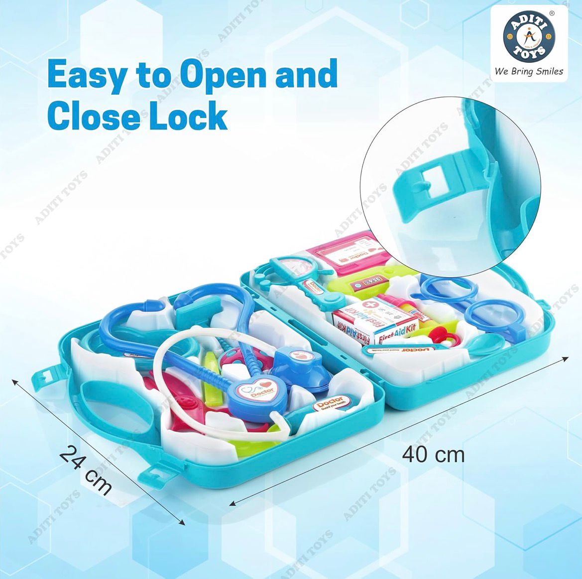 Kids Doctor Set with Stethoscope & Medical Tools | Educational Pretend Play Toy with Carry Case (Boys & Girls)