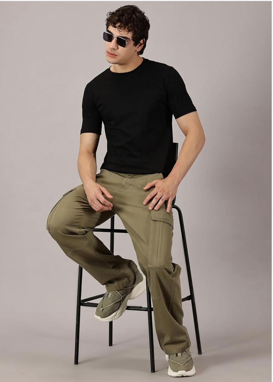 Men’s Solid Round Neck T-Shirt Combo Pack of 4 | Regular Fit Cotton Blend (Light Grey, Sky Blue, Dark Grey, White)