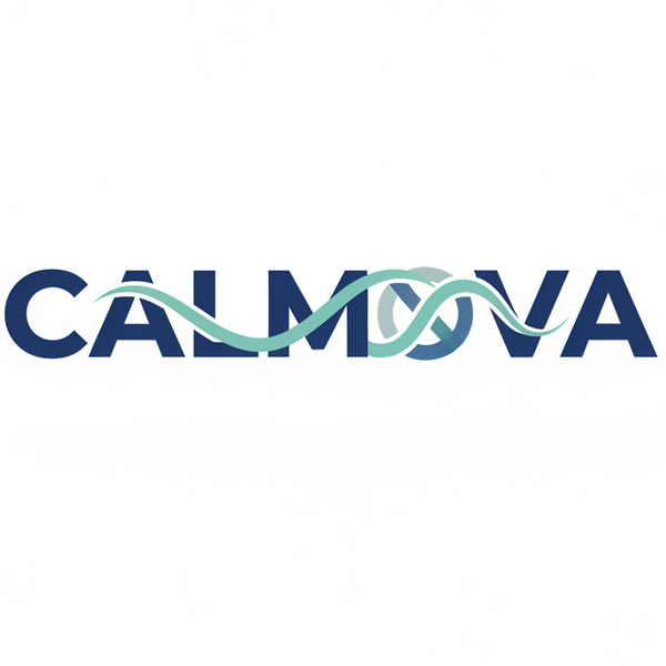 calmova name create a powerfull logo 